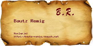 Bautz Remig névjegykártya